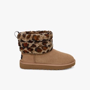 Ugg Fluff Mini Quilted Leopard Klassiska Stövlar Dam Bruna (317925WAJ)